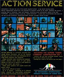 Box back cover for Action Service on the Amstrad CPC.